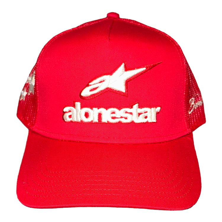 ALONESTAR TRUCKER HAT RED