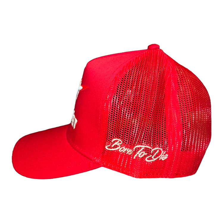 ALONESTAR TRUCKER HAT RED