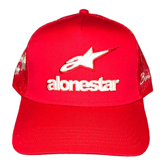 ALONESTAR TRUCKER HAT RED