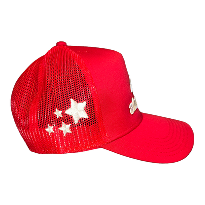 ALONESTAR TRUCKER HAT RED